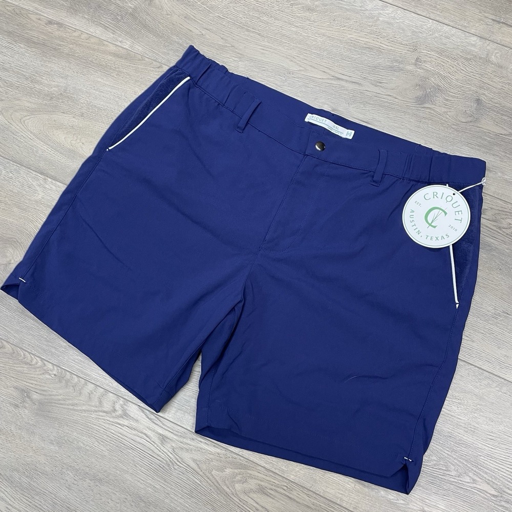 Criquet Court Shorts Navy Blue Men Sz XXL Prep Golf Casual Terry